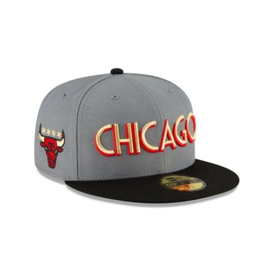 Sapca New Era Chicago Bulls NBA City Edition 59FIFTY Fitted - Negrii